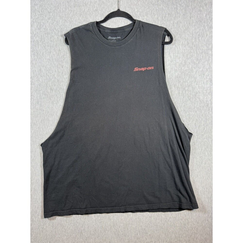 Snap-on AC/MC Skull Engine Graphic Sleeveless T-Shirt Men's 2XL Black Muscle Tee